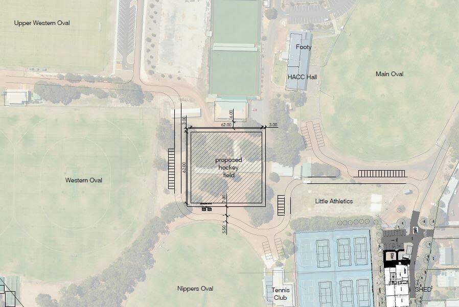 The pitch will take up a 62sqm footprint, and be located between the Margaret River Bowling Club and Nippers Oval in the Gloucester Park Precinct.