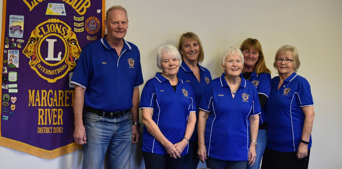 New members sign up: Lions Club president Nigel Vangucci with new club members Pat, Vonne, Leonie, Machell and Trish. 