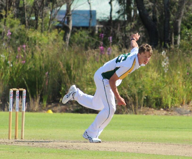 Hawks allrounder Kade Dittmar shows good technique in the A-Grade game against St Marys. Photo: Vanessa Hatton
