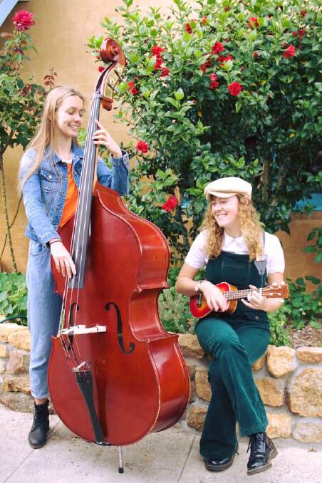 Musical mates: Peppa Lane (left) and Kiera Smirke, aka The Friendly Folk. Photo: Supplied.