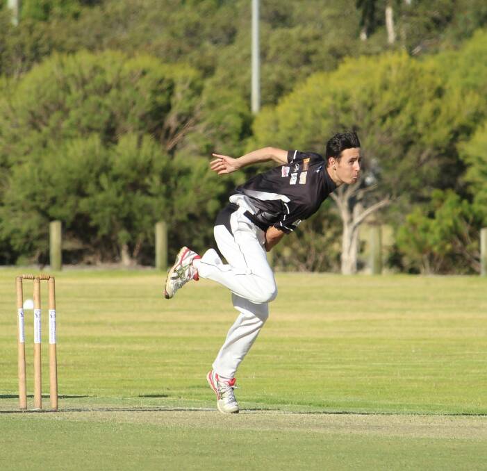 Triple threat: Allrounder Harvey Golding, who took three wickets for Busselton-Margaret River in Fridays relegation game against Eastern Goldfields in Perth. Photo: Vanessa Hatton.