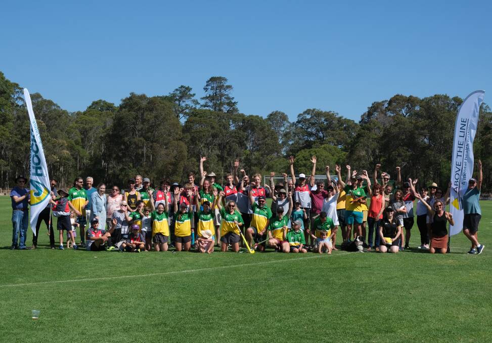 Mates for life: A large group of players past and present joined community members at the club's annual open day. Photo: Craig Williams