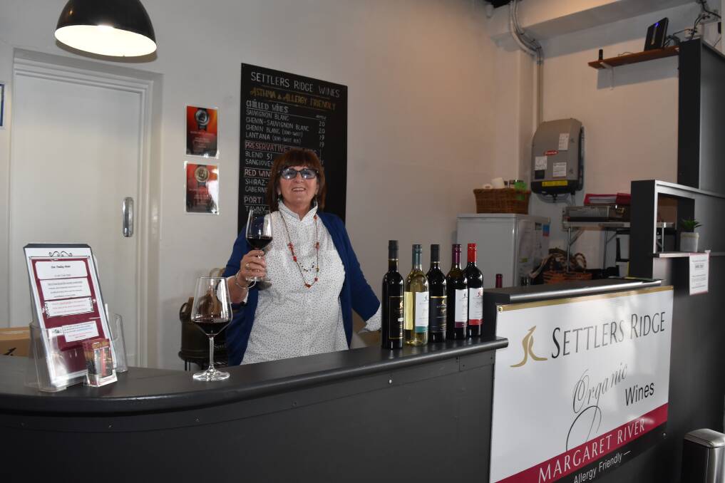 Settlers Ridge owner Kaye Nobbs at the purpose built wine tasting facility inside The Golden Jersey