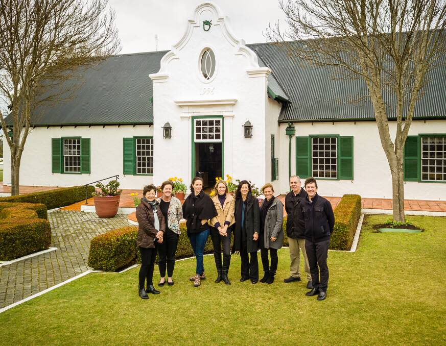 Turning a new leaf: Kaye Campbell, Janine Carter, Michelle Wright, Tanya Perdue, Stephanie Kreutzer, Daniela Tommasi, Phil Bebb and Andrew Frith at Voyager Estate. Photo: Daniela Tommasi