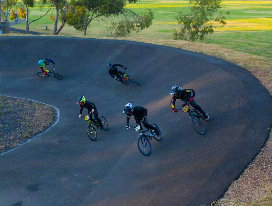 Riders take on the popular Cowaramup BMX track. Photo: Jon Healy