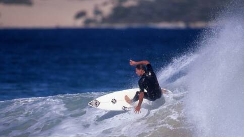 A vintage capture of Andy Irons at Injidup. Picture by Mark Anderson. 