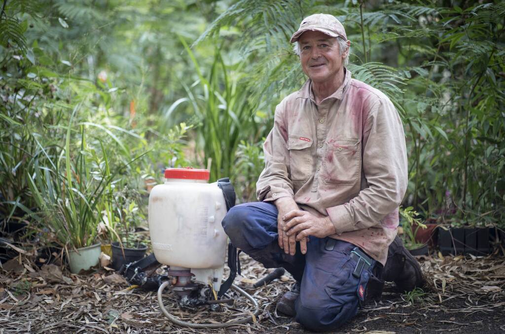 Rick Ensley has been controlling arum lilies in the Margaret River region for more than a decade. Photo: Taelor Pelusey