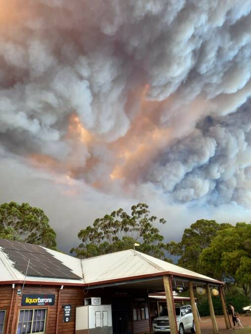 The fire is believed to have burnt through iconic Boranup Forest, south of Margaret River. Photo: Karridale Roadhouse