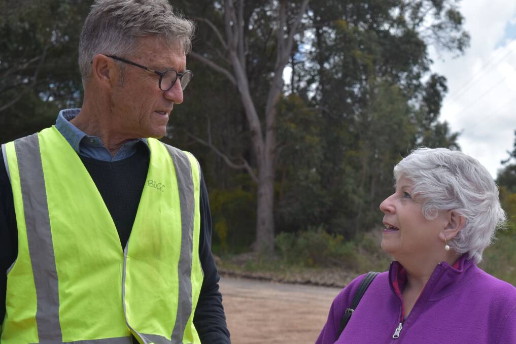 Margaret River Lifestyle Village manager Adan Nicholson chats with Sandra Lewis onsite last week. 