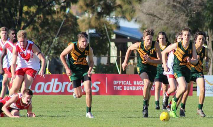 The Year 10 Hawks side battled hard against South Bunbury in the grand final over the weekend. Photos: Supplied