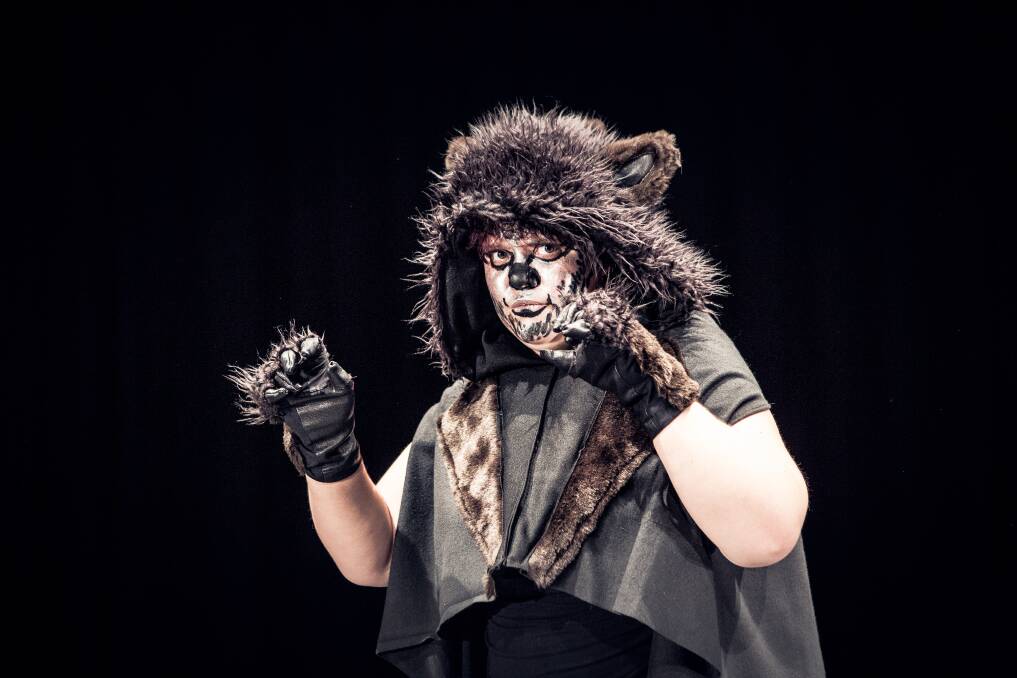 Chrissy Fox as the wild wolf woman. Photo: Anton Blume.