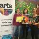 Teacher Bernadette Wood, with Arts Margaret River's Steph Kreutzer and Claire Preston from the Margaret River Library. Picture: Supplied