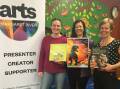 Teacher Bernadette Wood, with Arts Margaret River's Steph Kreutzer and Claire Preston from the Margaret River Library. Picture: Supplied
