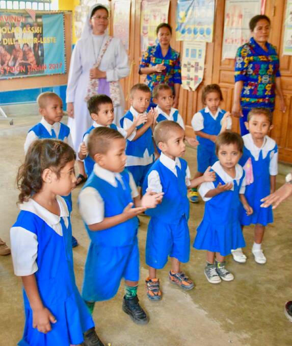Kindergarten children in Dili who requested toothbrushes.