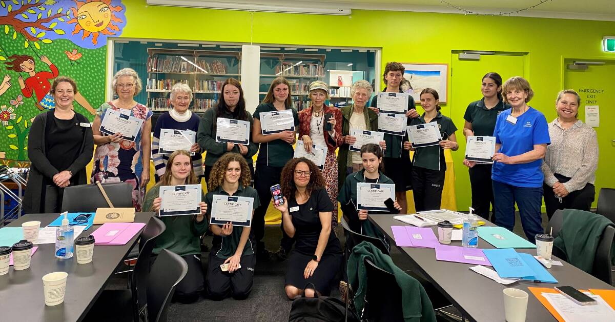 The Youth Mentor Program brought together Year 9 and 10 students from MRSHS and seniors from the community keen to sharpen their digital skills. Picture: Supplied