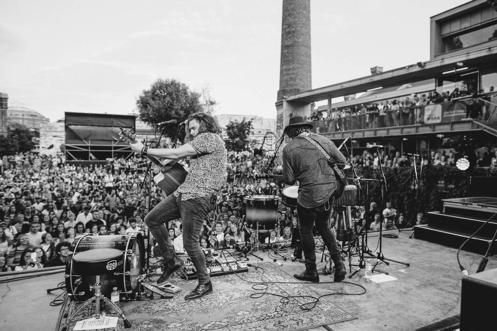 Busking legends: Catch The Pierce Brothers at Settlers Tavern this Friday August 23. Photo: Supplied.