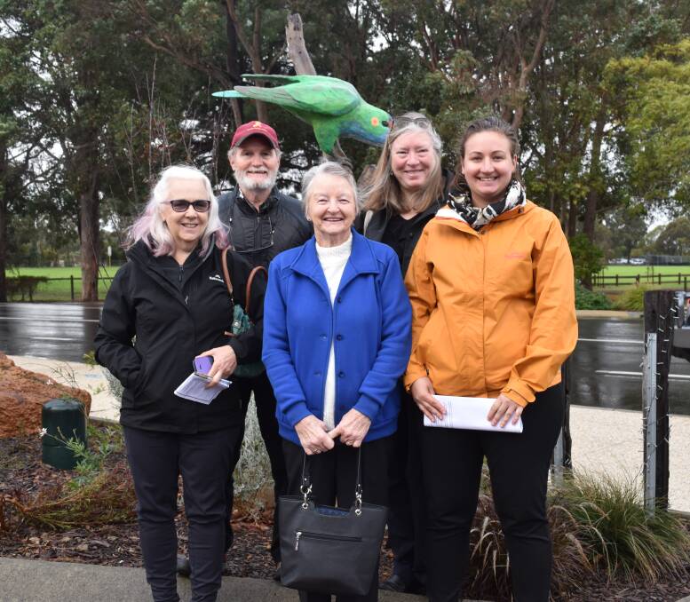 In town: Tidy Towns judges Rhonda and Peter Ashton (left) with Cowaramup stalwarts Tiny Bell and Jill Turton, and AMR Shire's Jackie Dickson. Photo: Nicky Lefebvre