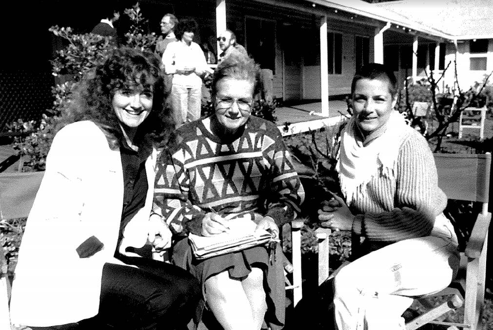 Three decades on: Alison Jane Glover, President Joyce Bennett and Sally Minnet signing the lease on the Margaret River Community Centre in July 1990. Photo: MRCC
