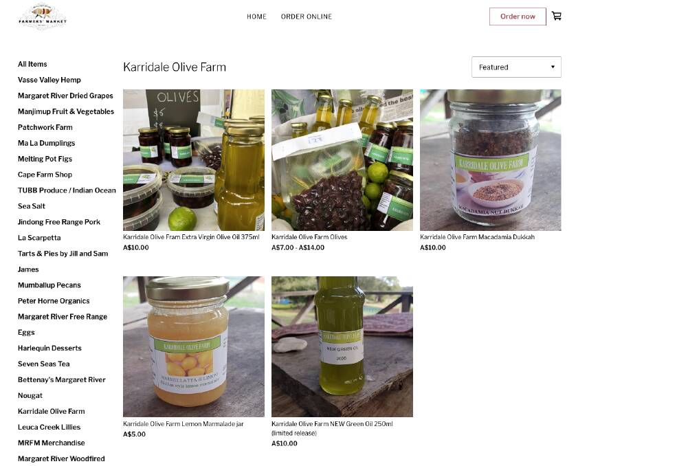 The new site allows shoppers to select items from market stallholders across the region, including fruit and vegetables, honey, meats, desserts and eggs. 