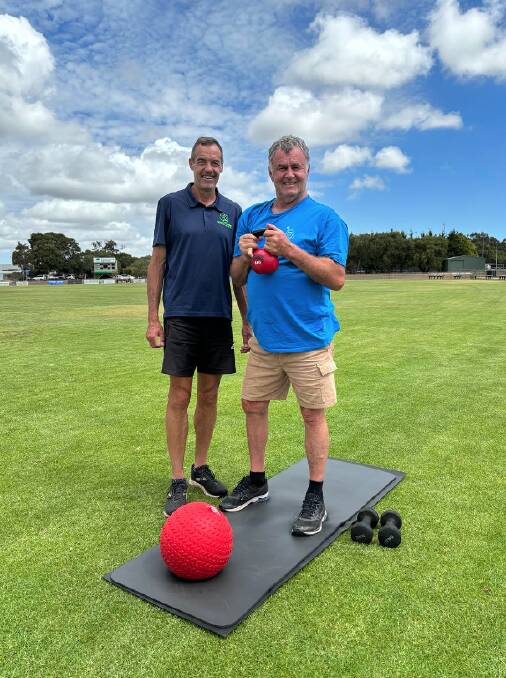 Gracetown local Mark Anderson (right) has found renewed strength and fitness thanks to regular sessions with Movement Solutions personal trainer Adrian Castle. 