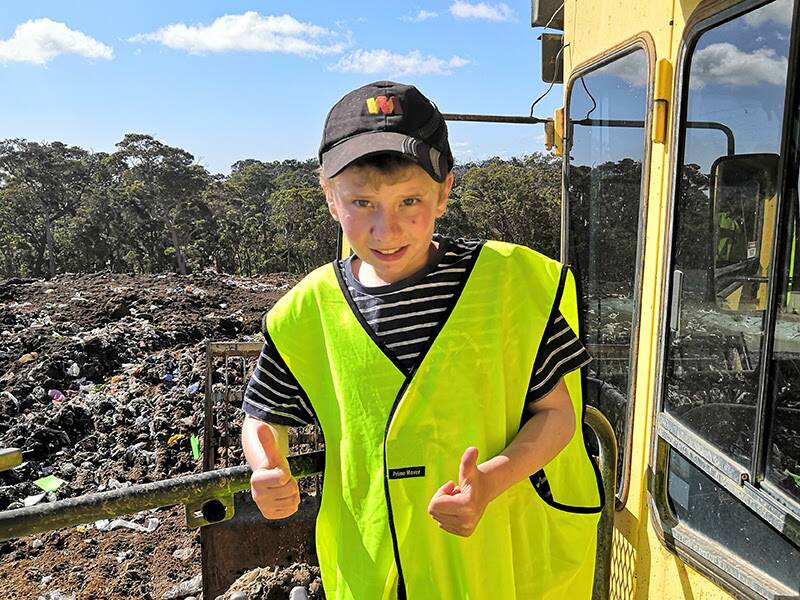 Willem Healy is the Shire's new bin ambassador for the Shire of Augusta Margaret River. Photo: AMR Shire