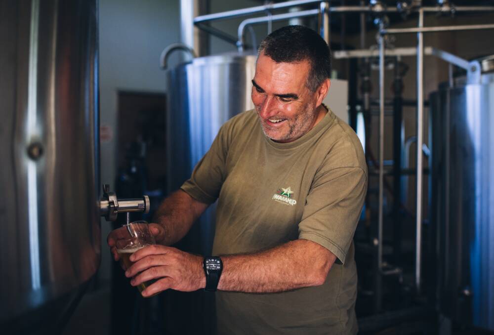 Canned joy: Jeremy Good of the Cowaramup Brewing Company, which received over $72,000 in grant funding to invest in canning line and fermenting tank infrastructure. Photo: Elements Margaret River