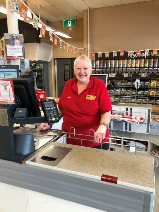 Coles Margaret River employee Elaine Hobson is celebrating 45 years serving WA checkout customers. Photo - Supplied