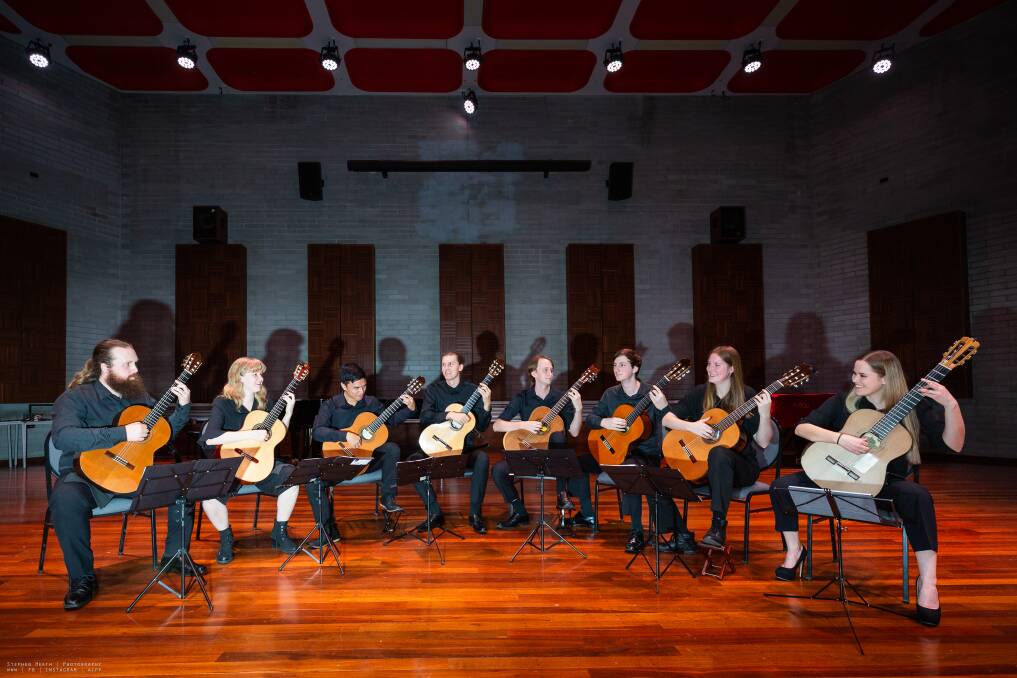 The WA Academy of Performing Arts Plectra Guitar Ensemble will perform at Margaret River HEART. Photo - Stephen Heath/WAAPA