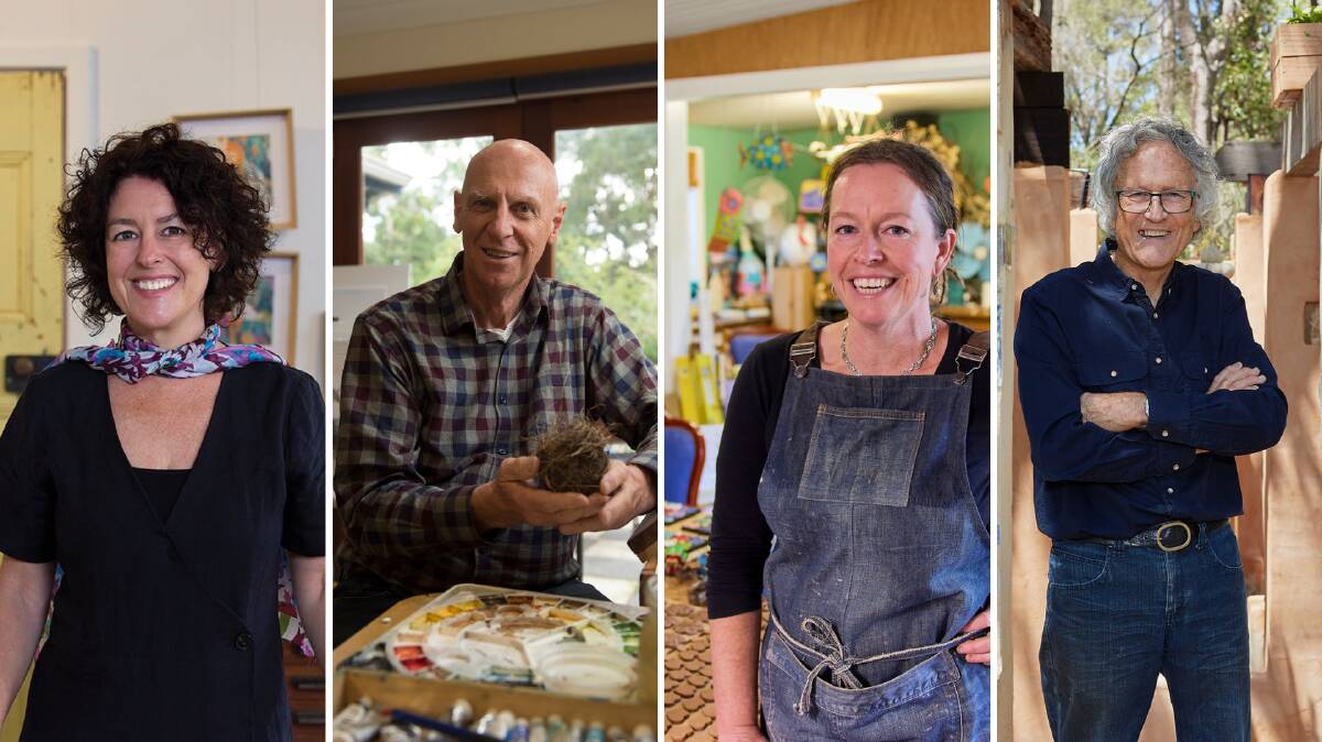 Emily Jackson, Chris Spiker, Joanna Alferink and Leon Pericles are just four of the 168 artists who will open the doors to their studios, workshops and galleries for this year's Margaret River Region Open Studios event. Pictures: Supplied