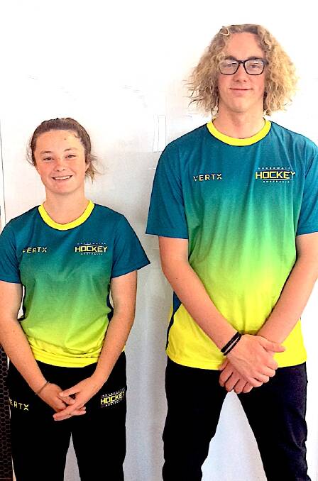 Maybelle Barr and James Iredale have jetted off to represent Australia in the Trans Tasman Underwater Hockey Competition.