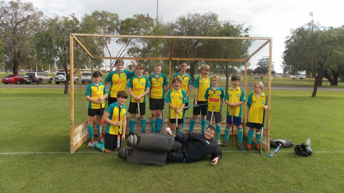 Great performance: A great win by the Margaret River Hockey Club's Year 6-8 Boys team sees them sitting at second on the ladder ahead of finals. Photo: Supplied