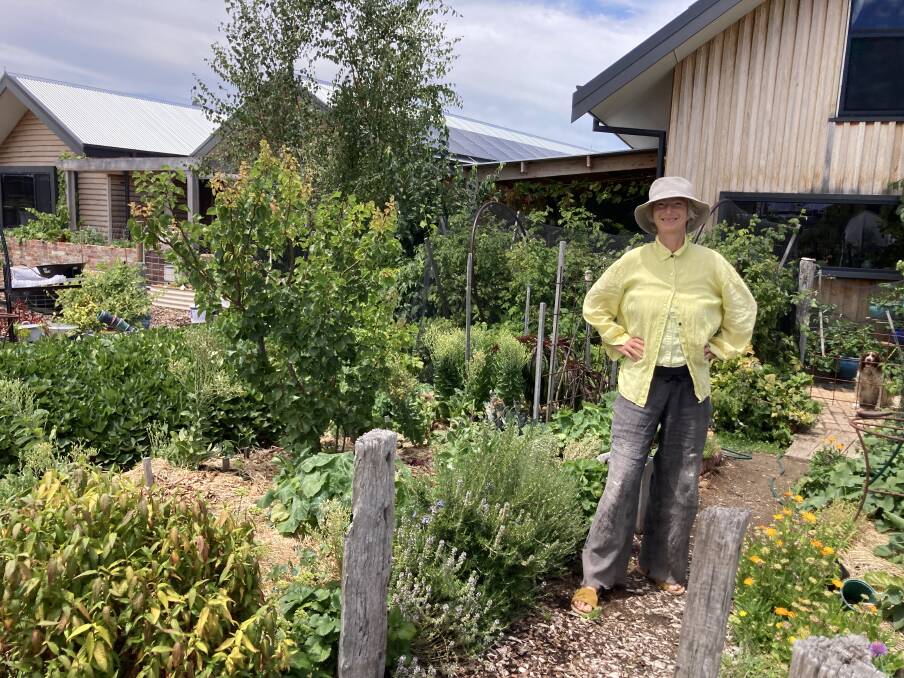 The EcoVillage boasts a group of 21 individual houses - each with a productive garden - in a ring around a shared orchard, chicken run, stormwater swales, native plantings, habitat gardens and shared community connection space. Picture by Trevor Paddenburg. 