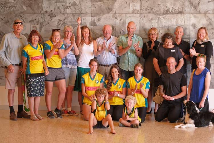 Margaret River hockey club members and supporters gathered with Shire representatives and Sport and Recreation Minister Mick Murray in Margaret River on Saturday. 