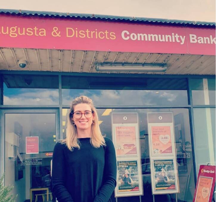 Amy Beaton is the new branch manager at the Bendigo Bank Augusta & Districts Community Branch. 