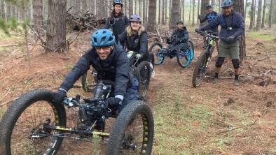 Late Saturday afternoon ride along the Gulliver's Travels trail in the newly built Pines area. Picture: Supplied