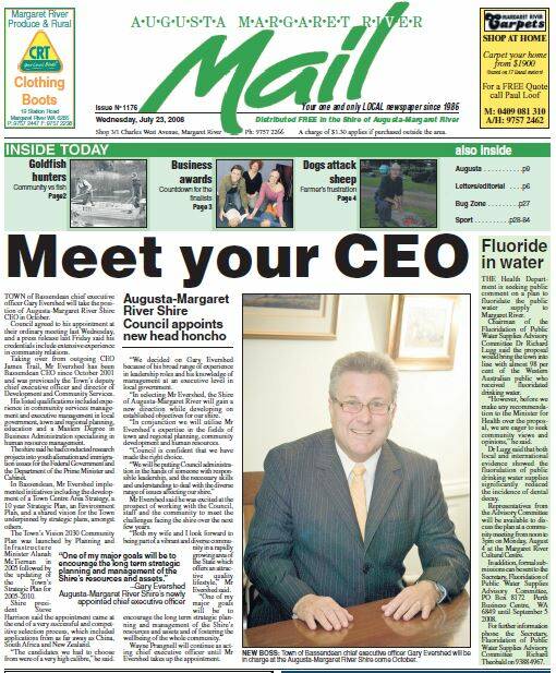 The Mail, July 23 2008 - Mr Evershed's introduction to the community. 