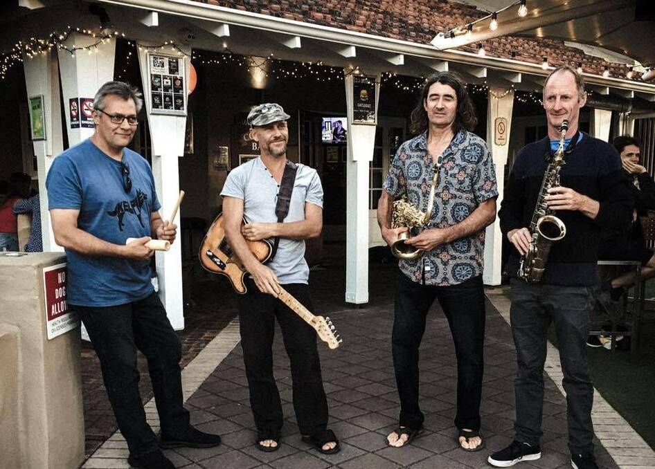 Love those locals: Pete Matthews (second left) and the Three Day Locals are favourites of the Margaret River music scene. Photo: Supplied