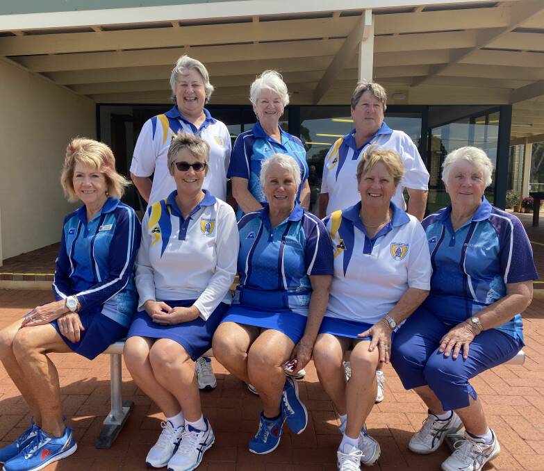 Pennant teams: Winners Augusta in white and close runners-up Busselton in blue. Photo: Supplied.