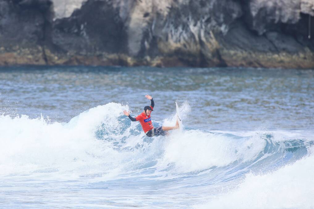 World masters title winner: Dave Macaulay shows off his technique. Photo: World Surf League.