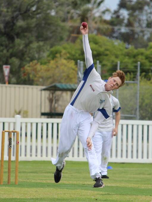 Josh Perks, 17, joined elite company with his performance on the cricket field at Barnard Park last Saturday afternoon. Photo. Vanessa Hatton.