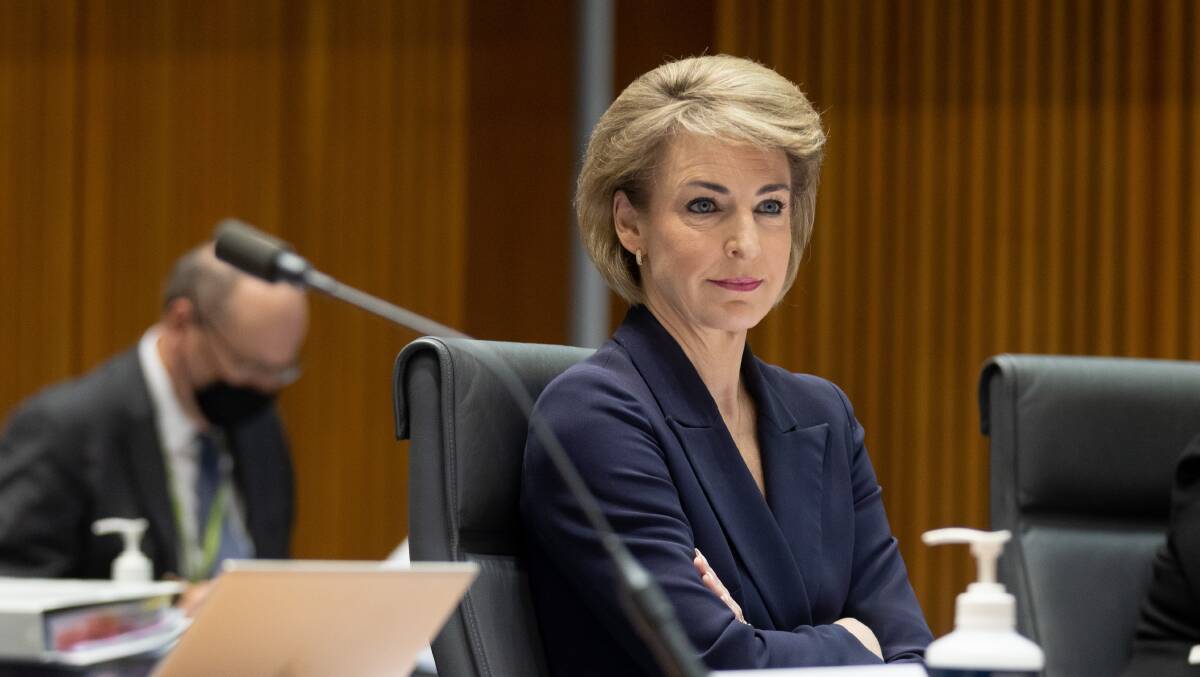 Attorney-General Michaelia Cash at Senate estimates on Tuesday. Picture: Sitthixay Ditthavong