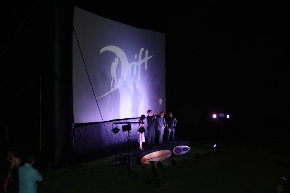 Almost time: Actors and producers thank everyone who helped to make Drift happen.
