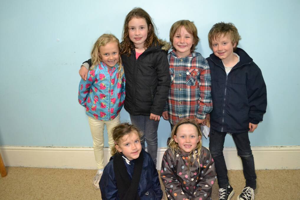 FUN AT LEEUWIN: Bobbie Rothwell-Hines, 7, Jade Tulimowski, 8, Clay Tulimowski, 8, Mikey Jeffs, 8, and in front, Bella Jeffs, 6 and Georgie Rothwell-Hines, 6, have fun at Illuminate.